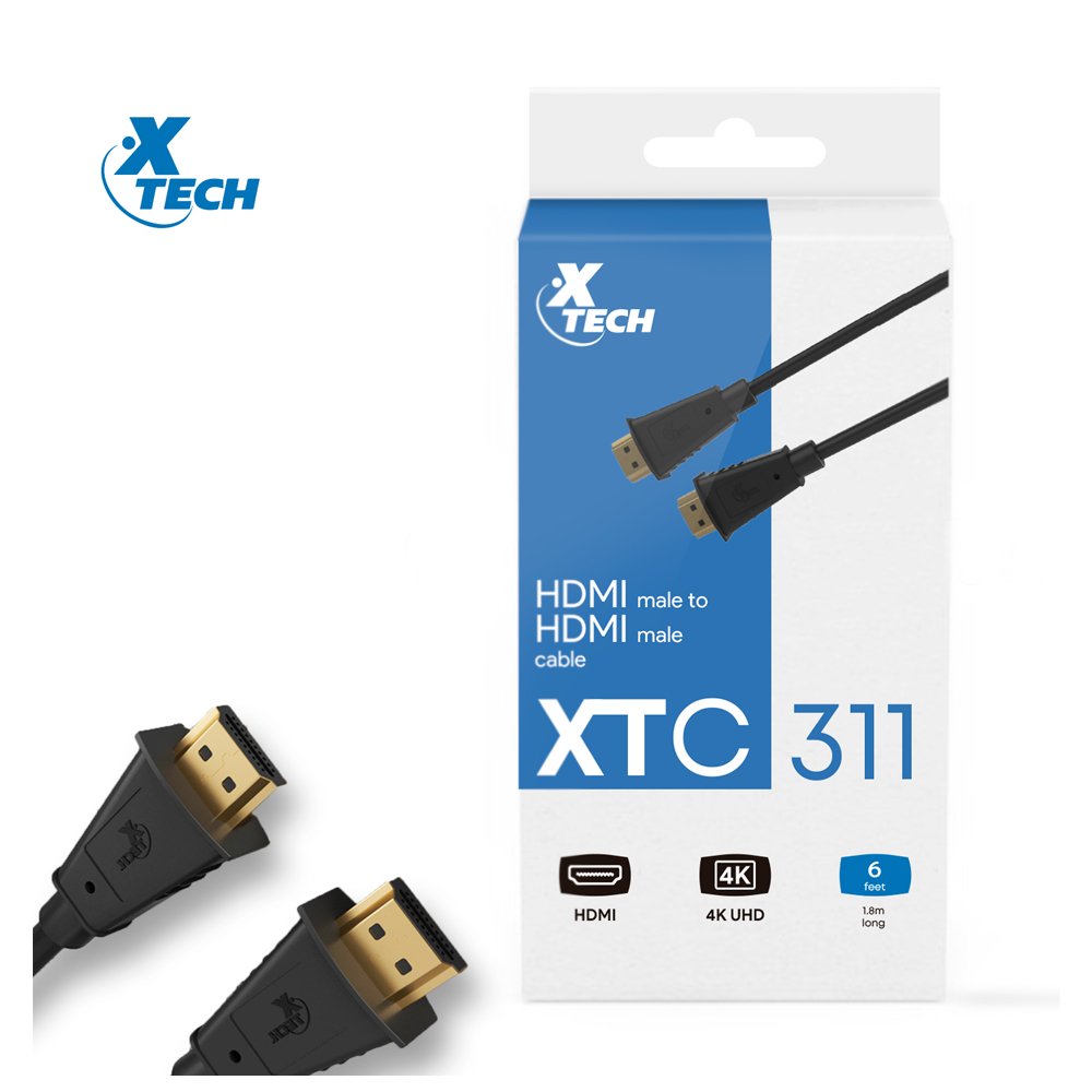 Cable Xtech HDMI a HDMI XTC-311 - 1.8 Mts - Negro