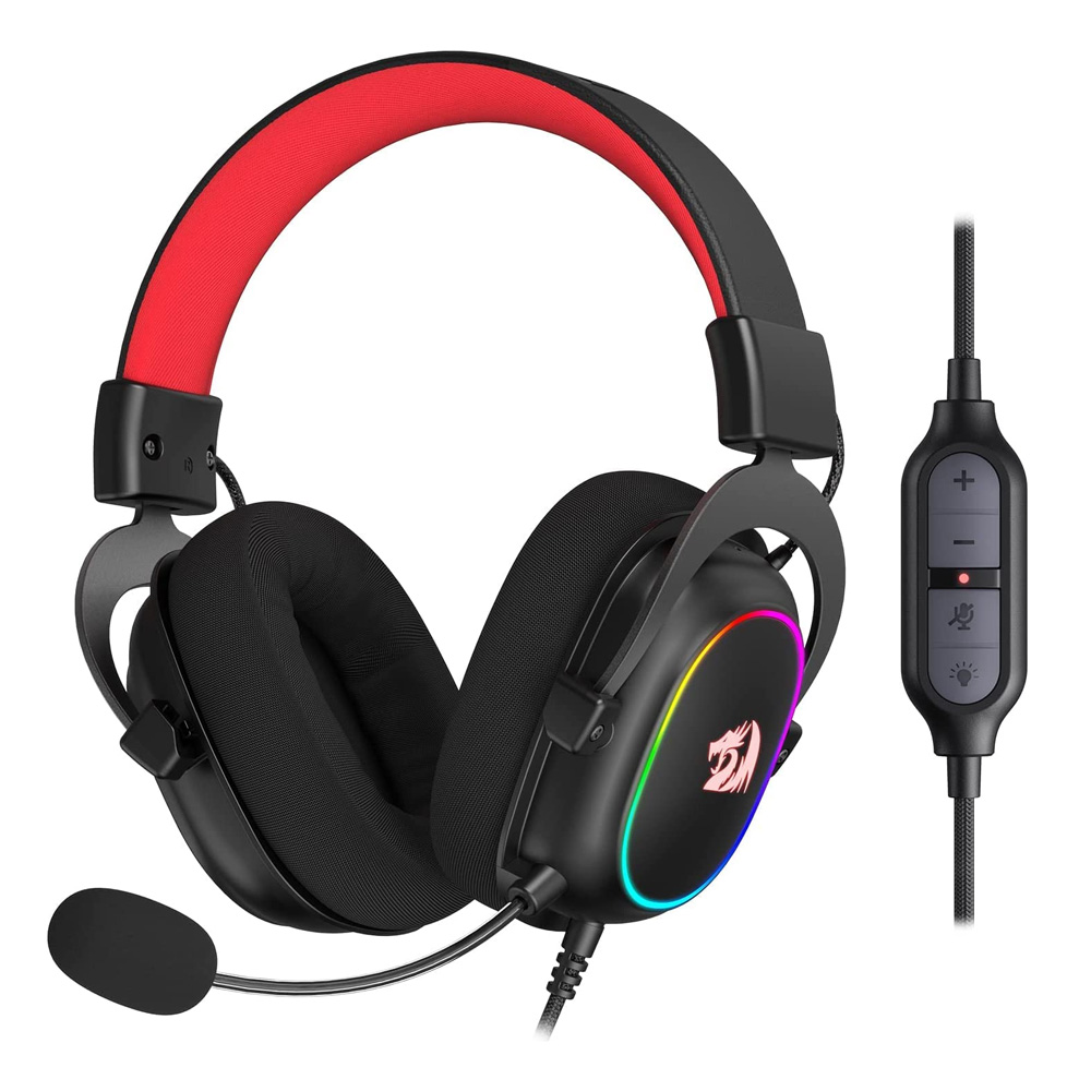Audifonos con microfono Redragon Zeus X Black H510 RGB