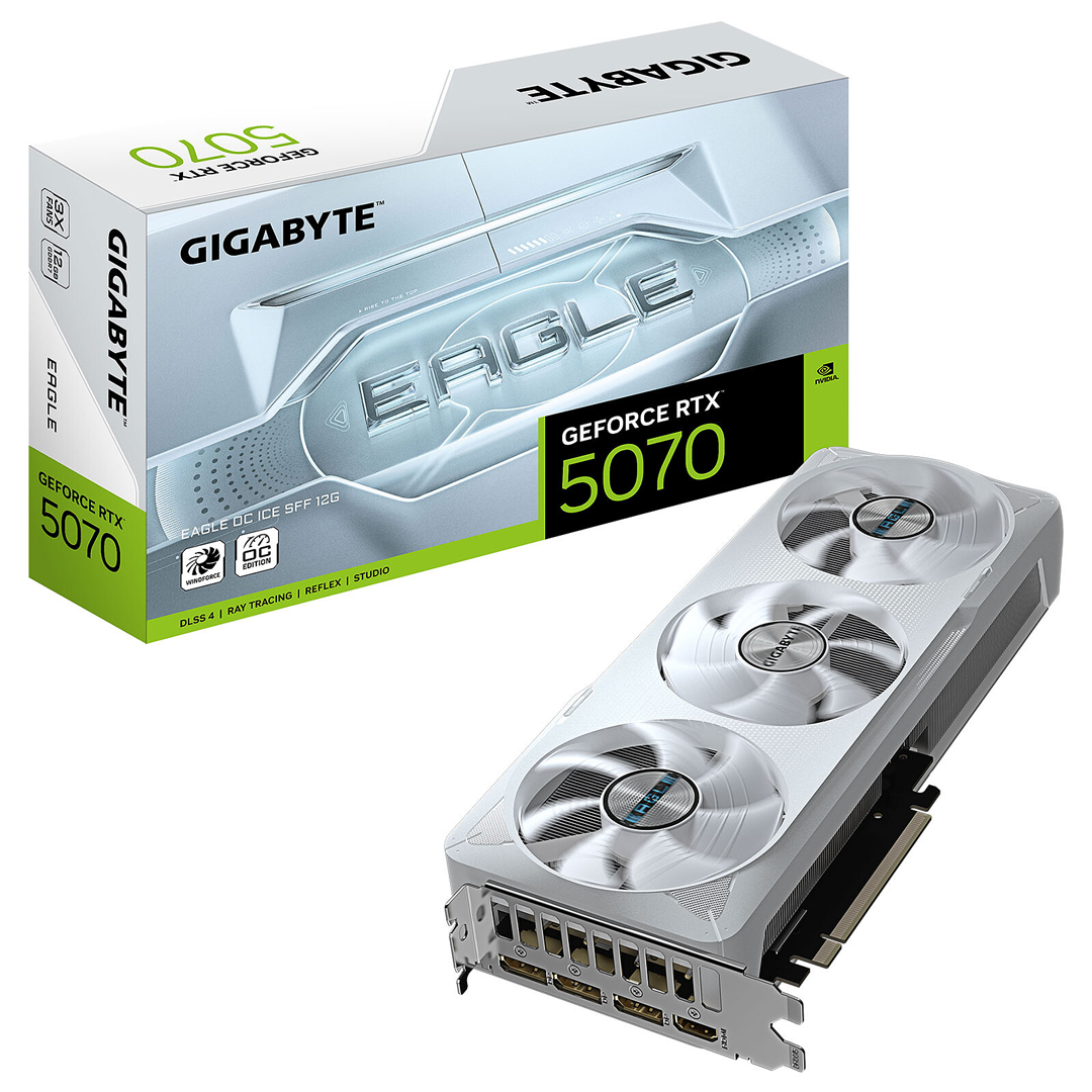 Tarjeta de video Gigabyte GeForce RTX 5070 Eagle Ice OC Edition 12GB