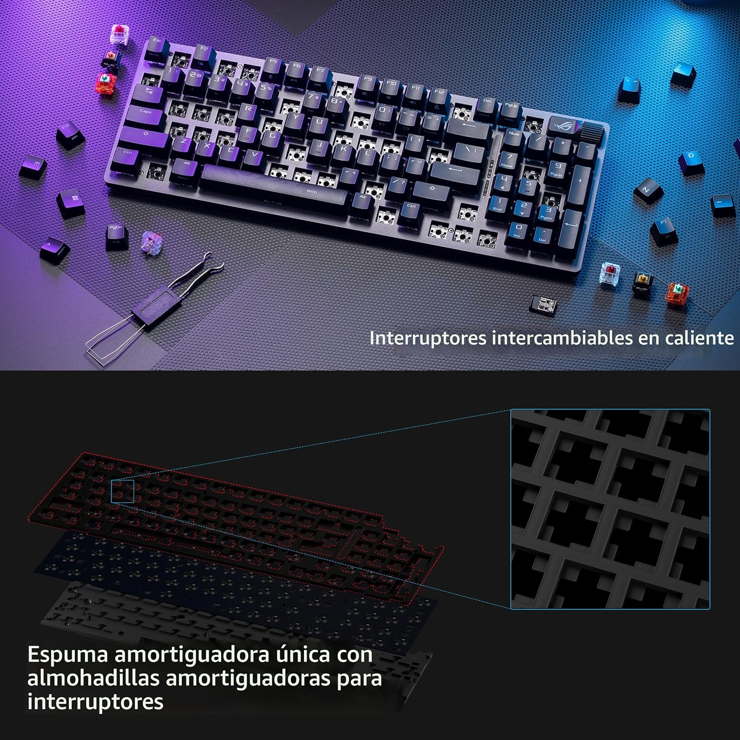 Teclado Gamer Asus Rog Strix Scope II 96 Wireless - Imagen 4
