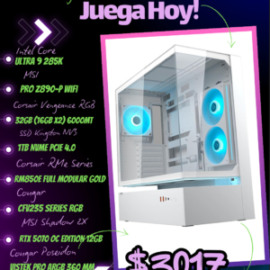 PC Gamer Intel Core Ultra 9 285K 32GB RAM 1TB SSD RTX 5070 OC Edition 12GB