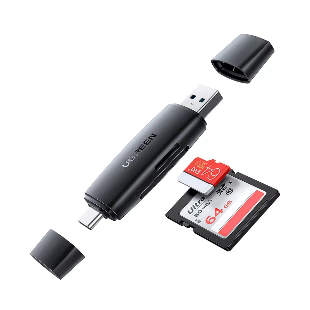 Lector de tarjetas USB / USB-C UGREEN CM304, SD - microSD